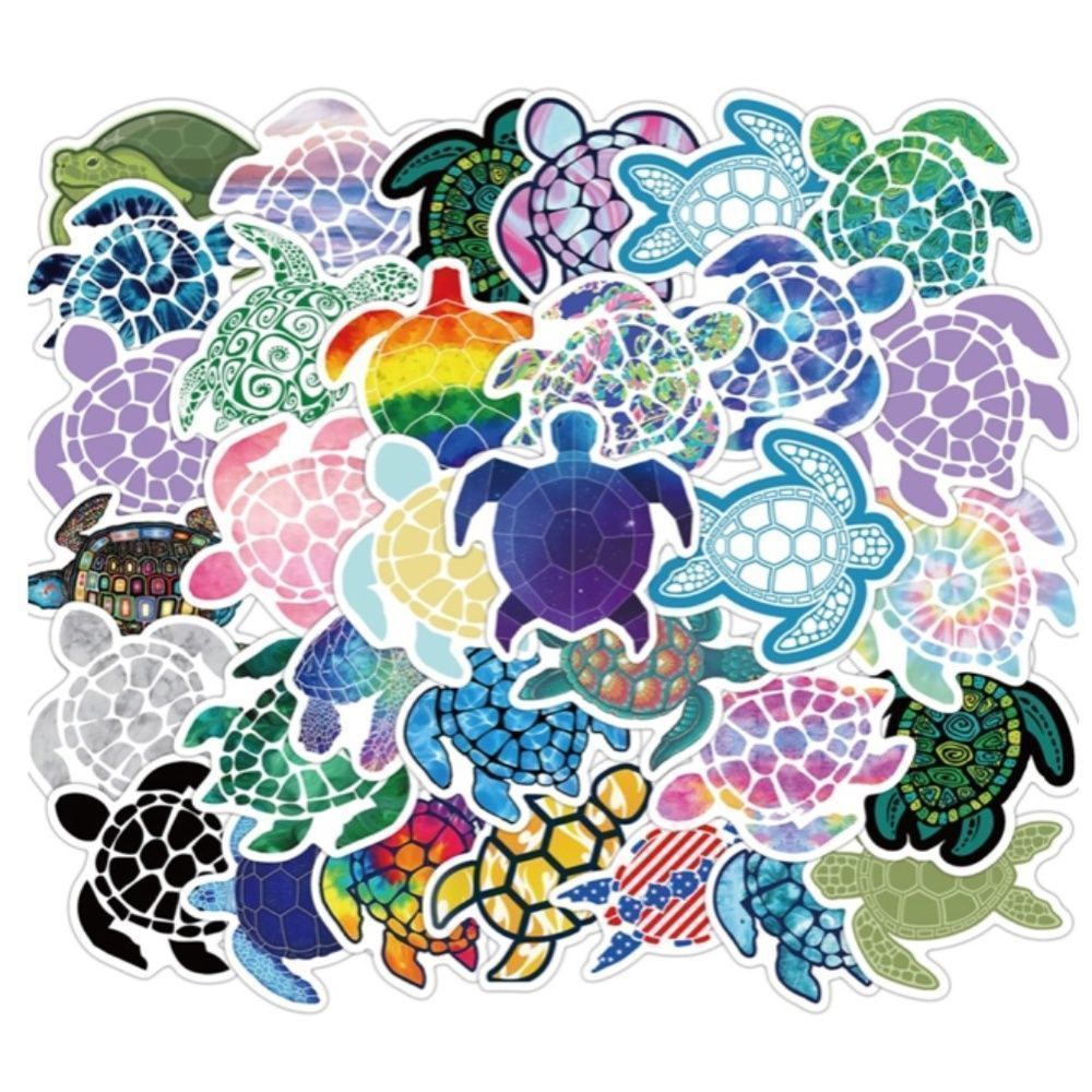 40 turtle stickers